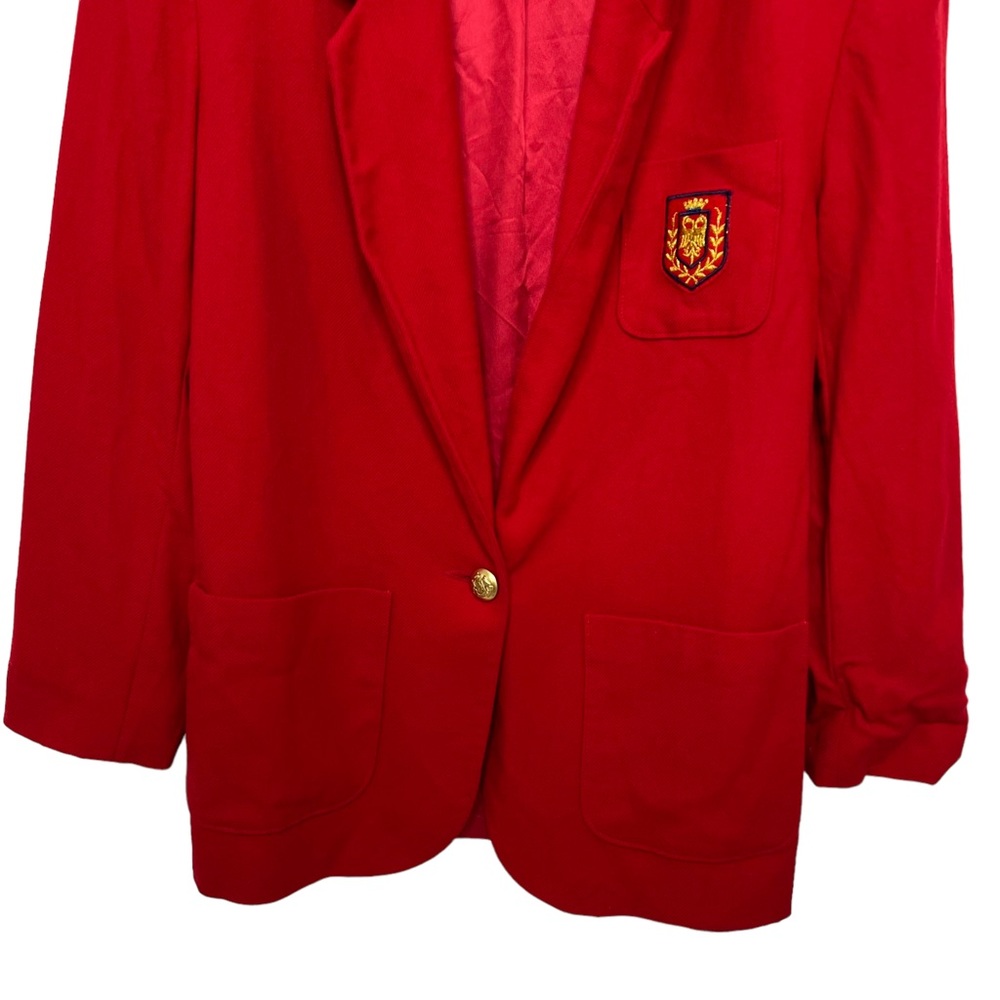 Pendleton Red 100% Wool Blazer Jacket - image 6